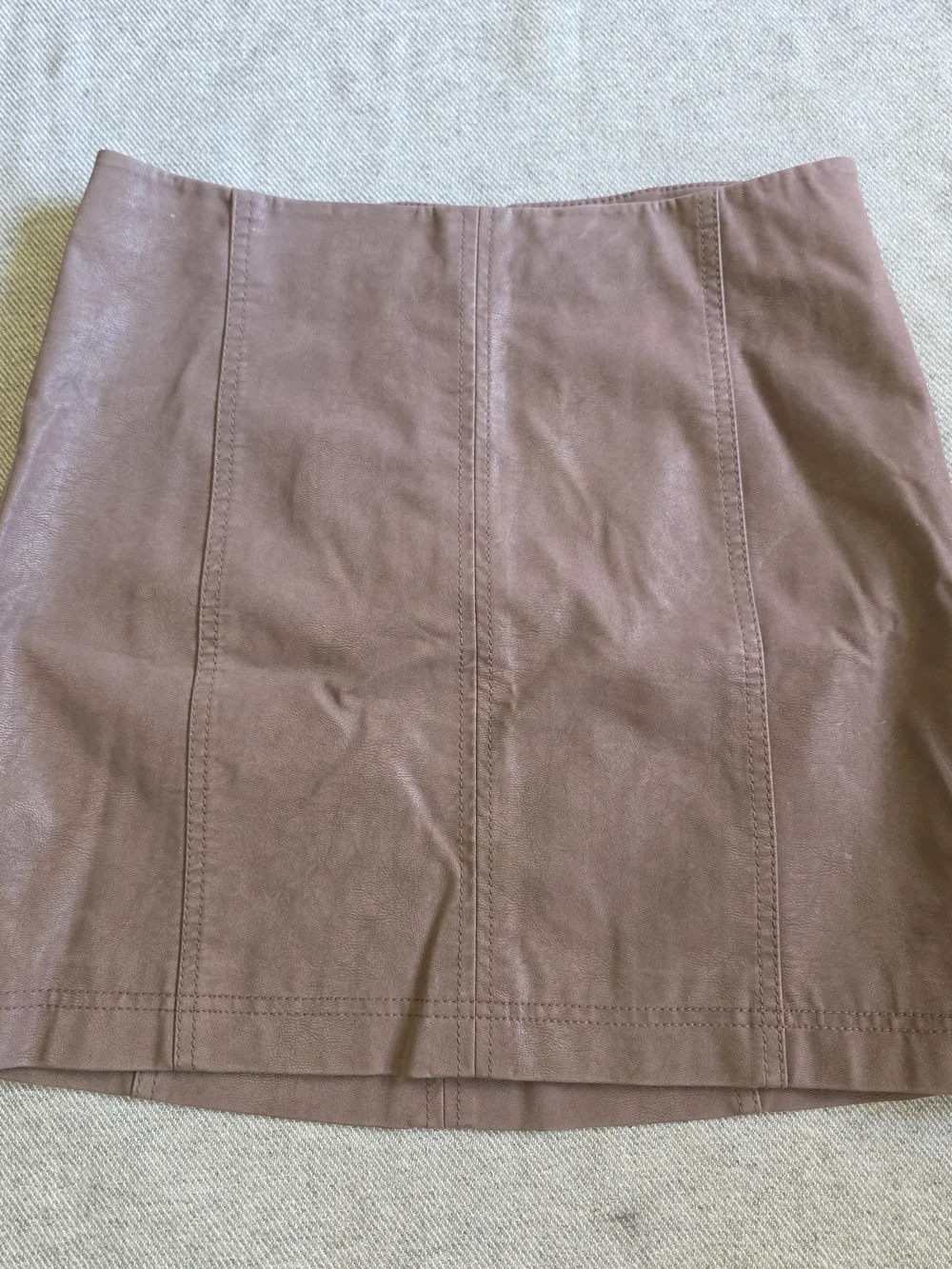 Free People Modern Femme Mauve Faux-Leather Mini Skirt